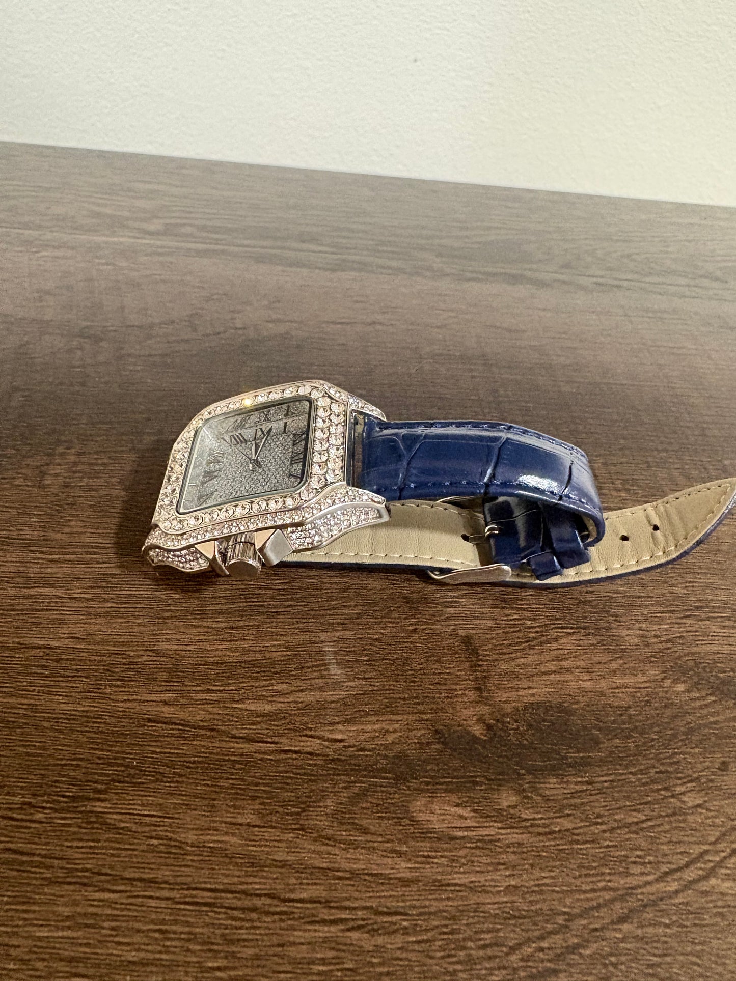 Make Every Second Shine — Blue Face Moissanite Watch